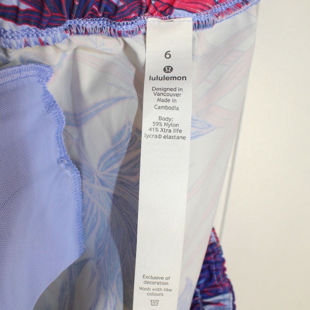 Lululemon Will The Wave Surf Shorts Mini Twisted Tropics Purple SZ 6 - Picture 5 of 8